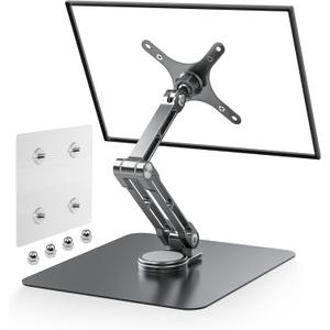 VESA Mount Monitor Stand - Portable Monitor Vesa Stand 17.3" 17" for Small Monitors Large Base Stable Mount for Office Use Support VESA 75x75 100x100mm WS-03E