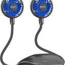 HandFan 10000mAh Portable Neck Fan Rechargeable, 48Hrs Long-Lasted Wearable Personal Fans, Hands Free Necklace Fans, Hanging Cooling Fan for Travel, Hiking, Fishing, Gifts for Women Men