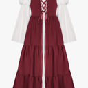 Scarlet Darkness Girls Renaissance Dress Medieval Peasant Long Sleeve Dresses 8 Years
