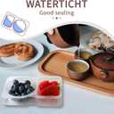 Double Compartment Condiment Container with Lids, Mini Plastic Snack Containers,BPA Free,Microwave Safe,Leakproof Food Storage, To Go Food Containers,Take Out Sauce Container (100)