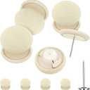 Hotop 8 Pieces Duvet Clips Cover Pins for Comforter Inside, Double Sided Pin Duvet Button Fasteners Keeps Comforter from Shifting in Cover (Beige)