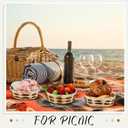 Sintuff 60 Pack Woven Basket Round Bamboo Gift Baskets, Wicker Berry Bread Fruit Basket Food Storage Serving Baskets for Picnic Kitchen, Restaurant, Centerpiece Display, Party, Wedding (Small)