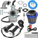 YOXUFA PZ22 Carburetor 22mm Carb Throttle Cable Grip Assembly for Coolster Apollo SSR TaoTao DB14 DB24 110cc 125cc RFZ Hawk Pit Dirt Bike ATV Quad 4 Stroke Chinese Motorsports Parts (Blue)