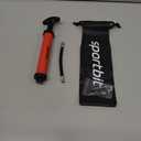 SPORTBIT Ball Pump for Sports Balls - Push & Pull Inflating System - Hand Pump for All Exercise Balls - Volleyball Pump, Basketball Inflator, Football & Soccer Ball Air Pump - Goes with 5 Needles Set (Red)