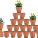 vensovo 3 Inch Terra Cotta & Terracotta Pots with Drainage - 20 Pack Clay Flowerpots, Succulent Nursery Planter Great for Plants, Crafts, Wedding Favor (Brown)