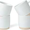 famiware Coffee Mugs for 4, 13 oz Mug Set, Dringking Cup with Handle for Coffee, Tea, Cocoa, Milk, Milkyway Serise, White