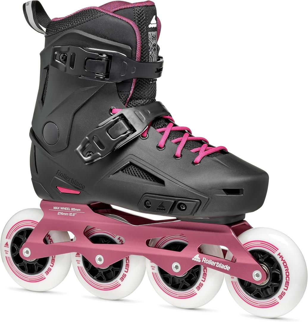 Rollerblade Lightning 90 Women's Urban Inline Skate,Black/Sangria, 6 