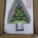 Hausse Christmas Ceramic Tree Night Light, Decorative Retro Christmas Tree Nightlight with Lamp, Multicolor Bulbs and 360 Degree Swivel Plug with ON/Off Switch for Kitchen Bathroom Bedroom Decor