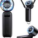 Handheld Fan, Portable Fan, 1-100 Speed Adjustable Turbo Fan, 5000mAh Rechargeable Mini Personal Fan with Foldable Design and LED Display for Travel, Office, Home and Outdoor Use Black