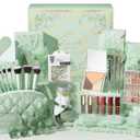 Teen Girl Gifts Trendy Stuff, 10 Positive Affirmation Cards & Empowering Challenges to Unlock 10 Wrapped Makeup Gift Set Motivational Birthday Easter Basket Stuffers Gifts for Tween & Teenage Girls (Green)