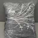 Grey Quilt Set Full Size Branch Botanical Pattern Bedspread Coverlet Set, 3 Piece Soft Lightweight Summer Bedspread Gray Floral Quilt Bedding Set Reversible Bedding Cover for All Season, 80''x90''