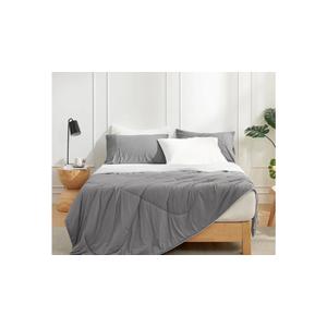 Cozy Bliss Cooling Comforter King XL Size, Cooling Blankets for Hot Sleepers and Night Sweats, Dark Light Gray Summer Comforter for King XL Bed, Breathable Soft Lightweight Silk Smooth