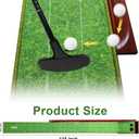 Golf Putting Mat, Practice Golf Putting Green Training Aid for Indoor, Outdoor at Home, Office, Backyard with Putter and Balls 9.84 ft