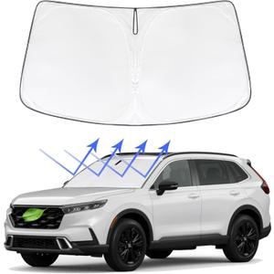 Front Windshield Sun Shade for Honda CRV 2023-2025 Custom Fit Update Foldable Sunshade Auto Heat Shield Protector Block UV Rays Keep Your Car Cooler Front Windshield Sun Shade for Honda CRV 2023-2025 Custom Fit Update Foldable Sunshade Auto Heat Shield Protector Block UV Rays Keep Your Car Cooler