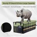 Car Trunk Organizer with Lid,Collapsible Car Storage Organizer with Multi Compartments and Securing Straps for SUV,Sedan,Jeep-Green
