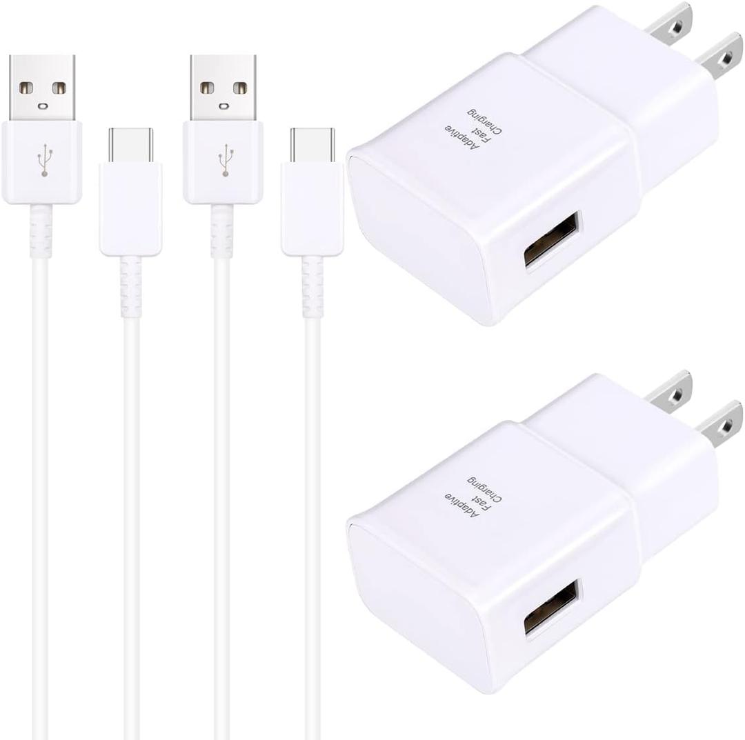 Type C Charger,USB C Android Phone Wall Charger Block & 6.6ft C Charger Fast Charging Cable for Samsung Galaxy S26/S25/S22/S22+/S22 Ultra /S21/S21+/S20/S10/S10+/S10e/S9/S9+/S8/S8Plus/Edge/Active/Note (White)