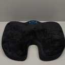 Everlasting Comfort Memory Foam Car Seat Cushion - Tailbone Pain Relief, Driving Seat Cushion for Short People - Office, Wheelchair, Gaming Chair, Travel - Non-Slip, Washable Cover