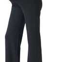 FIRST WAY Women's Maternity Dress Pants - Over The Belly Stretchy Pregnancy Bootcut Work Pants with Pockets 30" Inseam Charcoal, Medium 