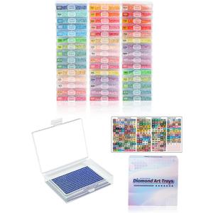 YBUTVY Diamond Art Trays with Lids, 45PCS Diamond Painting Trays with Lids  Diamond Art Storage, Gift Box Diamond Painting Accessories for Diamond Art Beads