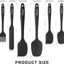 2 x NileHome Silicone Spatula Set, 6 Pieces Food Grade Kitchen Utensils with Silicone Brush Heat Resistant BPA-free Rubber Spatula for Scraping, Baking, Cooking, Mixing