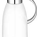 Thermal Coffee Carafe (64 Oz), 18/8 Stainless Steel Insulated Coffee Carafe - Elegant design, Double Walled Vacuum Flask for Tea, Water and Coffee (White)