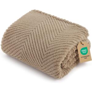 Bedsure Dog Blanket for Medium Dogs Washable - Fluffy Fuzzy Puppy Cat Blanket with Premium 300GSM Coral Fleece Soft for Pet Kitten Doggy, Brown, 30x40IN