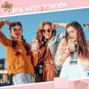 5 Pcs Birthday Gift Sets for Women Including Glass Cup, Floral Coaster, Socks, Pink Hair Tie & Card Birthday Themed Gifts for Her, Wife, Mom, Friend & Coworkers(December)