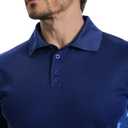 H HYFOL Short Sleeve Polo Shirts for Men Star Patchwork Graphic Stretch Casual American Patriotic Raglan Golf Polos for Men (Blue, XL)