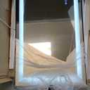 OKPAL 26x40 LED Bathroom Mirror, Frontlit & Backlit Lighted Bathroom Mirror, LED Vanity Mirror with Lights, Anti-Fog, Dimmable 3 Colors, Shatterproof, Horizontal/Vertical (Matte Black)