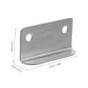 20PCS Drawer Strike Plate,Right Angle L Shaped Metal Lock Plate for Cabinet, Door Latch Guard Reinforcement Plate,Silver Security Striker Plate for Home Office Cupboard Furniture,1.53x0.79