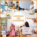 MaxGear Acrylic Donation Box with Lock 1 Pack, 7.8"x7.8"x7.8" Large Ballot Suggestion Box, Square Case for Fundraising, Donations