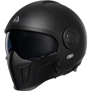 TRIANGLE Full Face Motorcycle Helmets, Off-Road Motocross Helmet for Men & Women, Dual Visor with Internal Tinted Sunshield, Open Face 3/4 Adult Racing Helmet DOT Approved, (Black, L) 