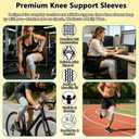 Bamboo Compression Knee Sleeve,Knee Brace for Women Men Knee Pain(Black,XL) | One compression bamboo charcoal blend offers soothing warmth and joint stability.Non-slip,breathable design for daily use (Black, XL)