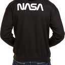Popfunk Classic NASA Circle Logo Men's Hoodie with Front and Back Print (Black, XL)