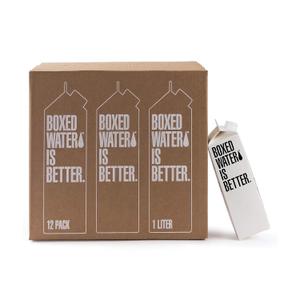 Boxed Water 33.8 oz. (12 Pack)  Better Than Premium Plastic Purified Drinking Water  Plant-Based Cartons  BPA-Free, Refillable, Reusable