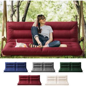 Porch Swing Cushions, Waterproof Patio Swing Cushions Replacement for Outdoor Furniture, 2-3 Seater Outdoor Swing Bench Cushion with Backrest for Patio,Porch, Garden,Backyard, 60x40 (Red)