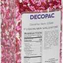DecoPac Valentine Fusion Mix Sprinkles, 27oz, Pink, Red White Candy Sprinkles in Handheld Container, Edible Decorations For Celebration Cakes, Cupcakes, Cookies and Donuts