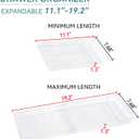 Oubonun Expandable Drawer Organizer 11.1 to 19.2 Width, Shallow Cosmetic Organizer 1.3 Height, 2 Packs, Clear Plastic Storage Trays for Dressing Table,Bathroom