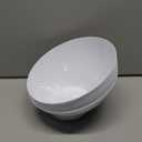 BESTVIP 54oz White Plastic Serving Bowls for Party - 12 Pack Angled Disposable Serving Bowls, Party Bowls for Chips, Snacks, Fruit, Salad - Bowls for Parties, Daily Use,Halloween, Christmas