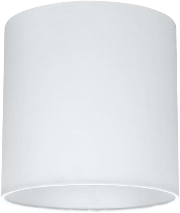 Aspen Creative 58302A, Drum Uno Lamp Shade, Off White, 8" Top x 8" Bottom x 8" Height, Slip UNO 36mm