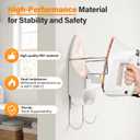 Alpinista Ironing Board Hanger Wall Mount Ironing Board Holder Wall Mount for Laundry Rooms Storage Organizer, White