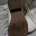 White Cowboy Boots for Girls Cowgirl Boots Fringe Rhinestone Size 11 Kids Cow Girl Western Sparkly Tassel Little Girl Mid Calf Pointed Toe Low Heel for Party Birthday Dress (L1056PUWhite 11)