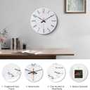 14in Glass Wall Clocks for Living Room Decor, Decorative Wall Clocks Battery Operated, Silent Kitchen Clocks, wall Clock for Bedroom