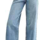 EMMIOL Baggy Jeans Women Straight Leg Mid Rise Boyfriend Wide Leg High Waisted Cute Trendy Y2K Loose Fit Pants Stretchy (Small, 047-vintage Blue)