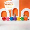 Ball Pit Balls 100 Pack - 2.2" BPA Free Thickened PE Plastic Balls,7 Vibrant Colors Crush Proof Balls for Ball Pit, Tent, Playhouse, Pool, Playpen