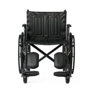 Medline Extra-Wide Bariatric Wheelchair for Adults and Seniors with 22" Wide Seat, Removable Desk Length Armrests and Elevating Leg Rests, Supports up to 500 lbs