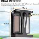PUREPLUS RV Dual Stage Water Filter System, Includes Two Cartridges and Mounting Bracket, NSF/ANSI 42 Certified, Reduces Sediment, Heavy Metals, Chlorine and More, with Stainless Steel 3/4" Fittings