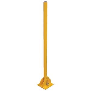 Vestil BOL-FD-36-Y Steel Fold-Down Galvanized Bollard 42 In. Yellow