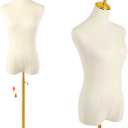 Female Mannequin, Hanging Pants & Skirts Dress Mannequin with Stand, Height Adjustable Torso for Clothing Dress Jewelry Display, Sewing, Beige, No Hands, Height adjustment from approximately 52 to 75