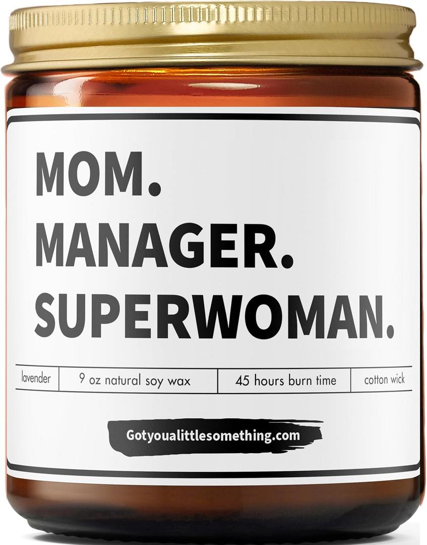 Manager Gifts for Women - Lavender Vanilla Scented Soy Wax Candle - Manager Appreciation Gift for Boss Lady, Empowering Boss Gifts for Birthday, Farewell, Thank You, New Job, Office Managers